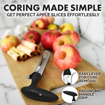 Zulay Kitchen Premium Apple Corer - Ultra Sharp Stainless Steel Tool