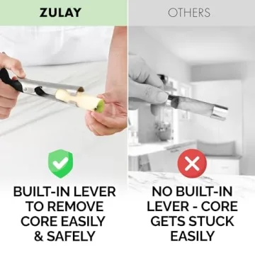 Zulay Kitchen Premium Apple Corer - Ultra Sharp Stainless Steel Tool