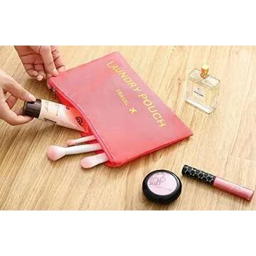 FiveRen Packing Travel Organizer Cubes Set Packing Cubes 6 PCS Travel Organizer Accessories, Watermelon Red