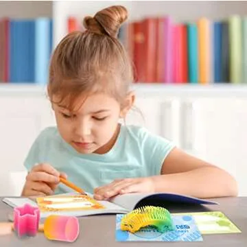 GoForward 28 Packs Valentine's Day Cards for Kids with Rainbow Springs, Fidget for Kids Valentine, Fidget Toys for Valentines Day Gifts, Classroom Gift Exchange