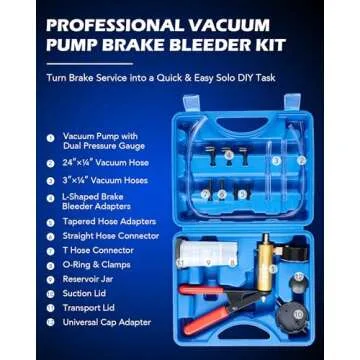 Orion Motor Tech OMT Brake Bleeder Kit | Handheld Vacuum Pump with Adapters