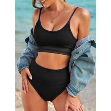 Herseas Women's Chic 2 Piece Bikini Set for Summer Fun