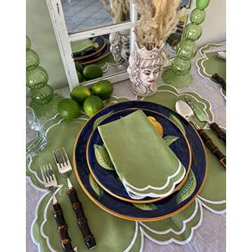 Villa Positano Organic Cotton Washable Placemats Set