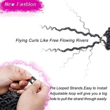 Goddess Locs Crochet Hair 10 Inch 7 Packs Ombre Grey Boho Faux Locs Crochet Hair for Black Women Pre Looped Crochet Locs with Curly Ends (1B/Gray)