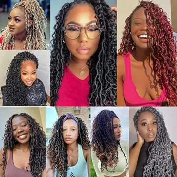 Goddess Faux Locs Crochet Hair 10 Inch Ombre Grey