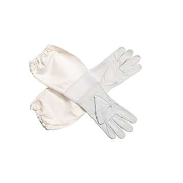 Forest Beekeeping Gloves - Premium Goatskin with White Ventilated Sleeve (XL)