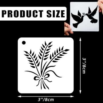 Patelai 12 Pcs Stencil for Bread Artisan Bread Stencils Baking Mold Set Cook Baking Template, Cake, ...