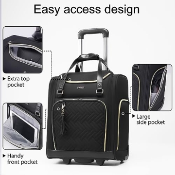 Coolife Luggage Carry On and Tote Bag Set for Travelers