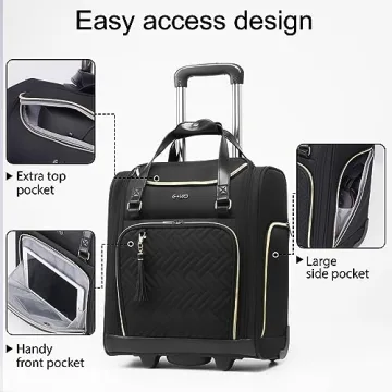 Coolife Luggage Carry On and Tote Bag Set for Travelers