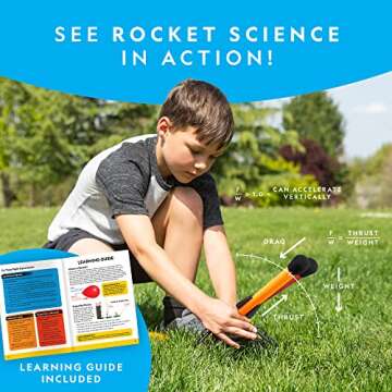 NATIONAL GEOGRAPHIC Air Rocket Toy – Jump & Launch Dueling Air Rockets up to 100Ft., Includes Launcher, 4 Foam-Tipped Rockets, Outdoors Kids Toys, Kids Science Kit, Rocket Launcher (Amazon Exclusive)
