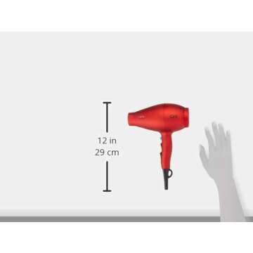 CHI 1875 Series Hair Dryer, Blow Dryer For Ultra-Fast Hair Drying, Reduces Frizz & Increases Shine, Nozzle & Diffuser Attachments