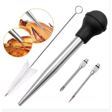 IFFMYJB Turkey Baster Set - Quality Meat Injector & Tools