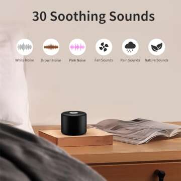 Mini Portable Sound Machine White Noise Machine with 30 Soothing Sounds Travel Sleep Brown Noise Mac...
