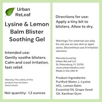 Urban ReLeaf Blister Soothing Gel - Natural and Fast Relief