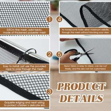 Hosuly Banister Guard for Baby and Pet Safety Net