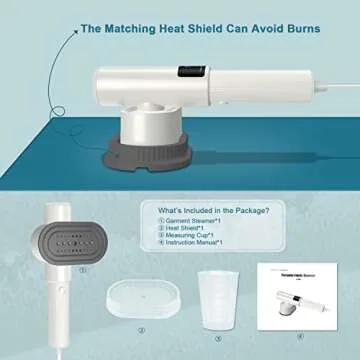 Enjoy Myself Handheld Steamer for Clothes, Mini Travel Clothes Steamer with LCD Screen, 90° Rotation Portable Garment Steamer for Home, Powerful Clothing Iron, Both Wet Steam and Dry Iron