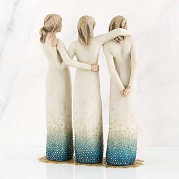 Willow Tree by My Side, from Each Other, Over The Years, we Gather Strength, Through Laughter and tears, Celebrates Friendships Among Women, Best Friends, Sisters, Sculpted Hand-Painted Figure