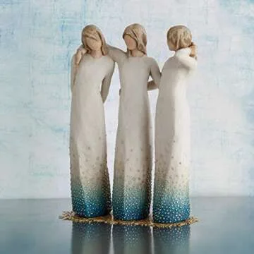Willow Tree by My Side, from Each Other, Over The Years, we Gather Strength, Through Laughter and tears, Celebrates Friendships Among Women, Best Friends, Sisters, Sculpted Hand-Painted Figure