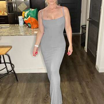 Women's Sexy Hollow Out Maxi Dress Solid Color Halter Neck Cami Dress High Split Elegant Evening Party Formal Dress