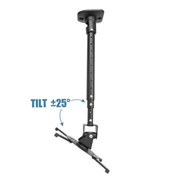 DYNAVISTA Full Motion Universal Ceiling Projector Mount Bracket with Adjustable Height and Extendabl...
