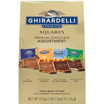 Ghirardelli Premium Chocolate Squares Assortment – 23.6 oz (1 lb 6 oz) Resealable Bag