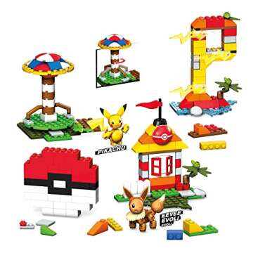 Mega Pokémon Building Toys Set - 450 Piece Kit with Pikachu & Eevee