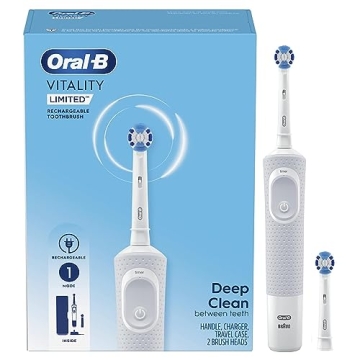 Oral-B Vitality Limited Precision Clean Rechargeable Toothbrush - Ultimate Plaque Removal with Trave...