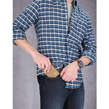 Timberland Men's Durable Trifold Nylon Wallet Khaki