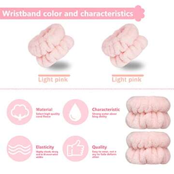Taocar 2pcs Wrist Bands for Washing Face, Face Washing Wristbands, Arm Wrist Towels for Washing Face...