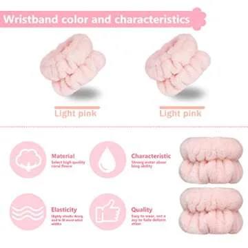 Taocar 2pcs Wrist Bands for Washing Face, Face Washing Wristbands, Arm Wrist Towels for Washing Face...