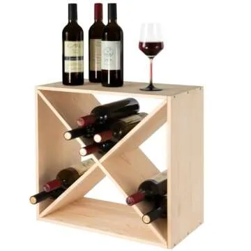 Stylish Dreamall 24 Bottle Wine Rack in Solid Wood