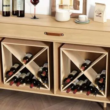 Stylish Dreamall 24 Bottle Wine Rack in Solid Wood