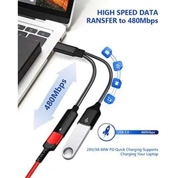 USB C OTG Adapter with PD Charging for iPhone & Galaxy