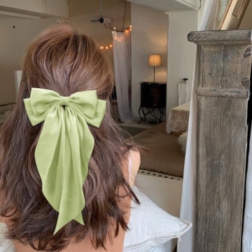 Elegant Large Hair Bows for Women in Silky Satin