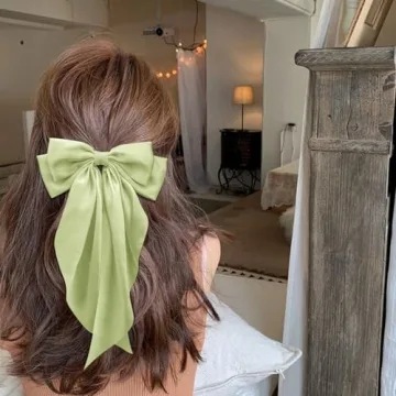 Elegant Large Hair Bows for Women in Silky Satin