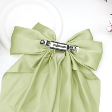 Elegant Large Hair Bows for Women in Silky Satin