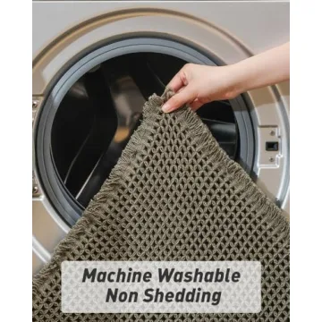 AMOAMI Waffle Bath Mat - Soft & Absorbent Rug