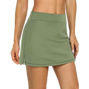 LouKeith Tennis Skirts for Women High Waisted Athletic Active Golf Skorts Mini Workout Running Skirt...