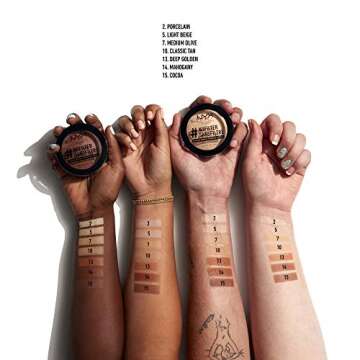 NYX PROFESSIONAL MAKEUP #NoFilter Finishing Powder, Pressed Setting Powder - Medium Olive