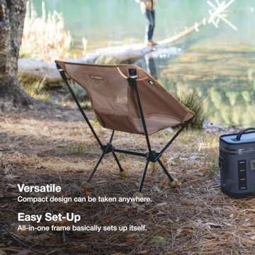 Helinox Chair One Original Lightweight, Compact, Collapsible Camping Chair, Rainbow Bandana