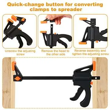 12 Pack 4 Inch Bar Clamps for Quick Woodworking Projects