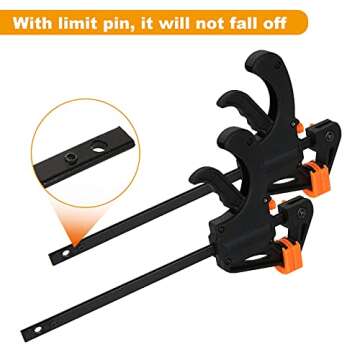 12 Pack 4 Inch Bar Clamps for Quick Woodworking Projects