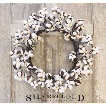 Beautiful Adjustable Real Cotton Wreath for Weddings and Home