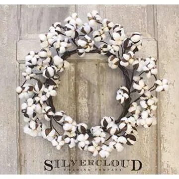 Beautiful Adjustable Real Cotton Wreath for Weddings and Home