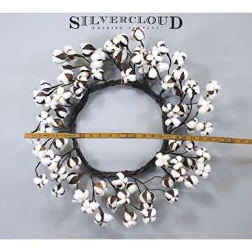 Beautiful Adjustable Real Cotton Wreath for Weddings and Home