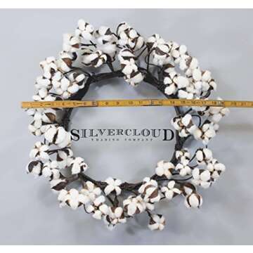 Beautiful Adjustable Real Cotton Wreath for Weddings and Home