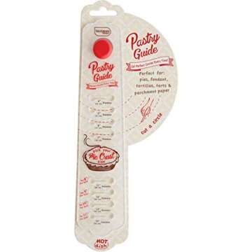 Talisman Designs Pie Pastry Guide | Perfectly Round Pie Crust Every Time | Cut Circles from 4 to 14 inches in Diameter | Pie Cutting Guide | Pie Dough, Puff Pastry, Fondant & More