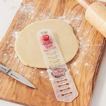 Talisman Designs Pie Pastry Guide | Perfectly Round Pie Crust Every Time | Cut Circles from 4 to 14 inches in Diameter | Pie Cutting Guide | Pie Dough, Puff Pastry, Fondant & More