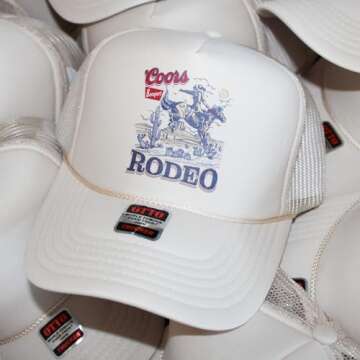 TRENDSNIPERS The Banquet Rodeo Trucker Hat - Premium Snapback for Men and Women - Cowgirl Western Beer Country Trendy (US, Alpha, One Size, Brown/Tan)