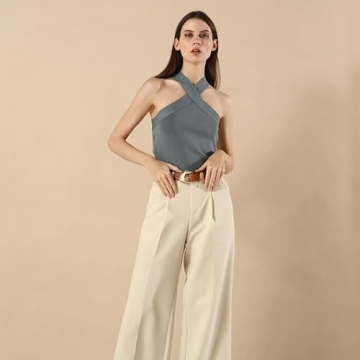 Elegant RISANTRY Brown Belt with Gold Buckle for Women